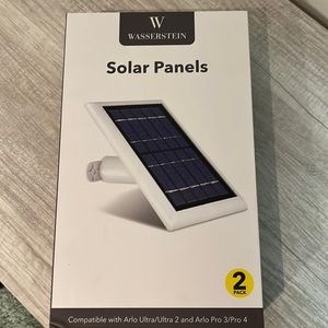Wasserstein solar panels for Arlo ultra/ ultra 2 and Arlo Pro 3/ pro 4.  2 pack